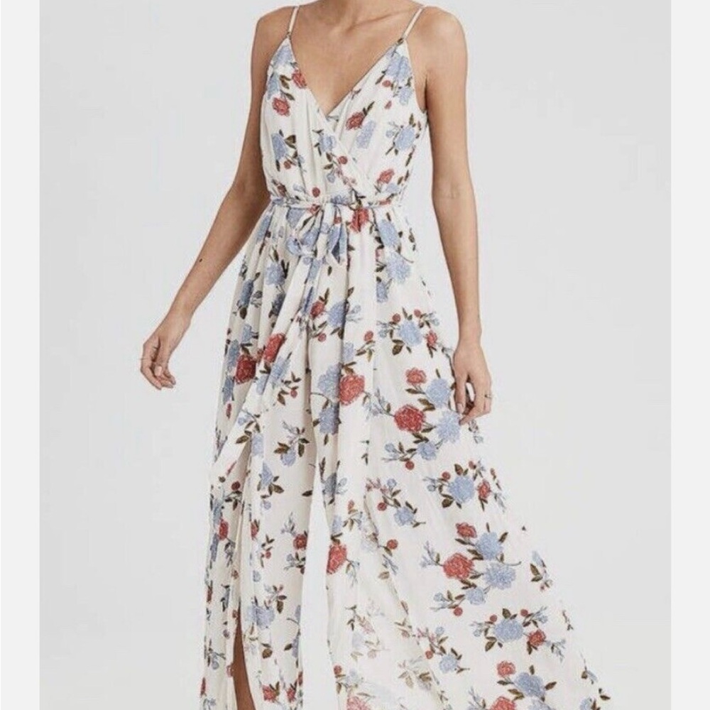 American Eagle Floral Tulip Leg Jumpsuit - Size 8
